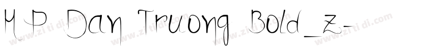 HP Dan Truong Bold_z字体转换